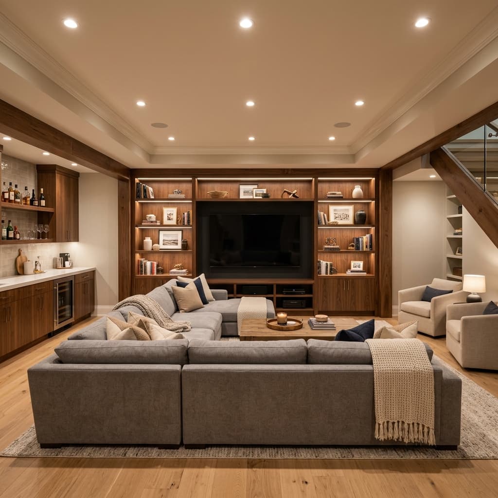 Beautiful finished basement renovation