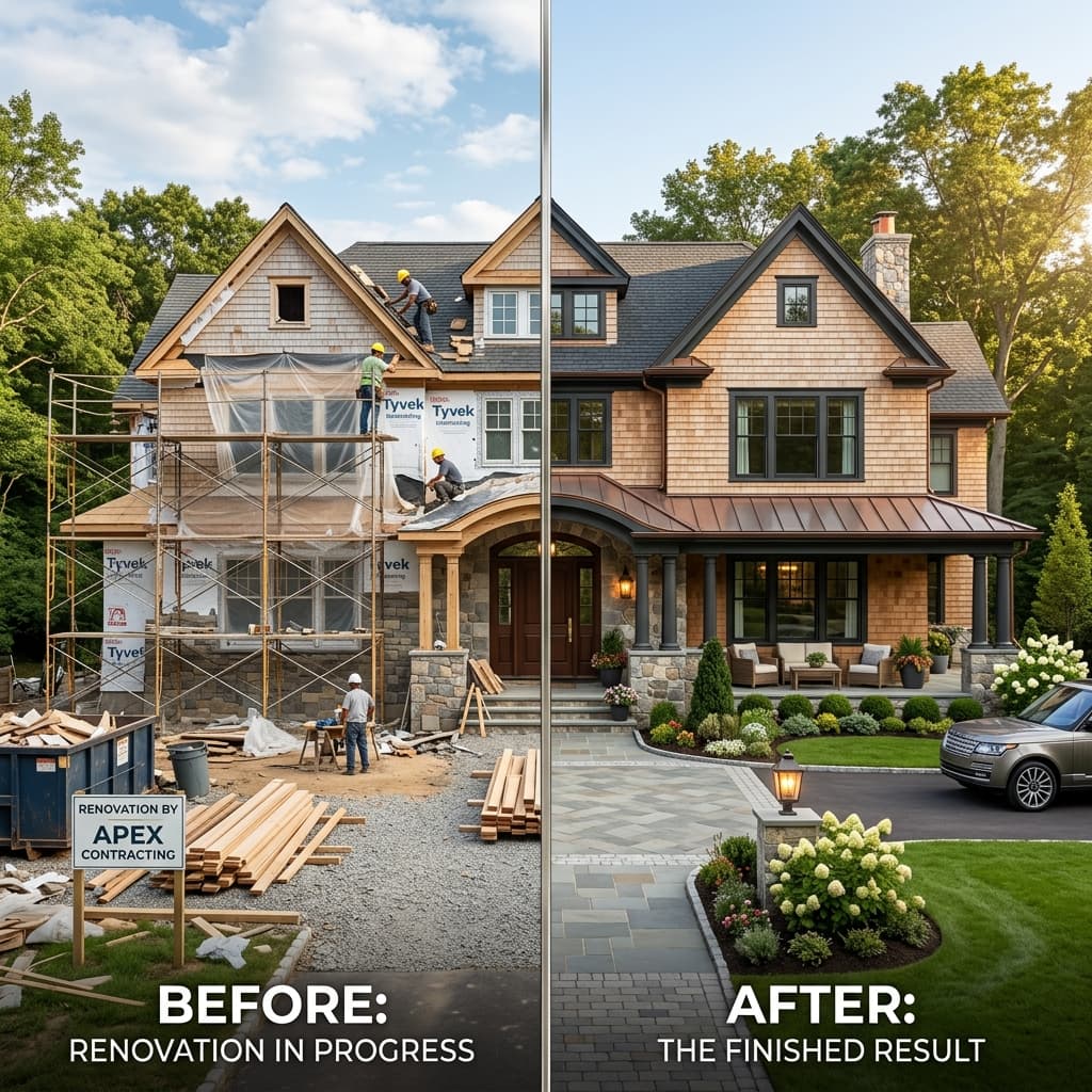 Before and after Connecticut home renovation